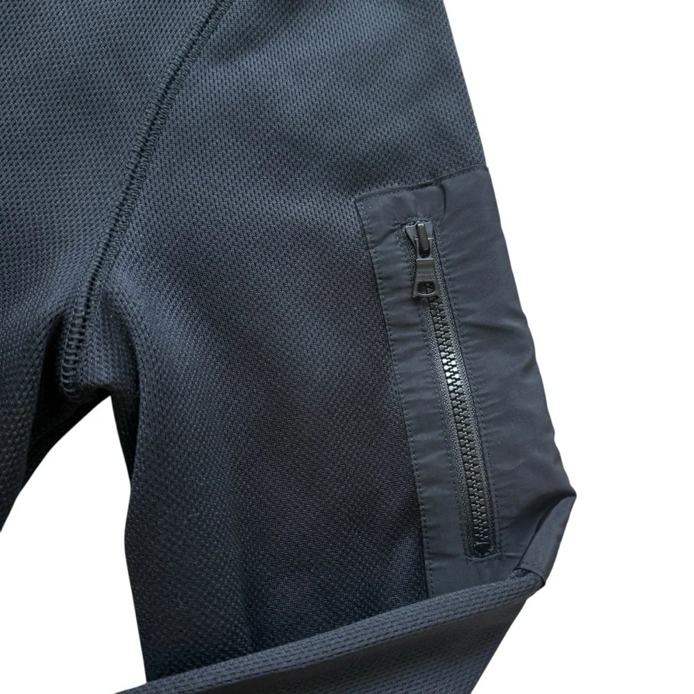 Banana Republic Black Quarter Zip Pullover Jacket Tech Utility Sleeve Pocket M